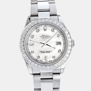 Rolex Custom White 1.62ct Diamonds Stainless Steel Datejust  Automatic Women's Wristwatch 31mm