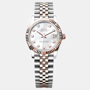 Rolex Mother of Pearl 18K Everose Gold Stainless Steel Datejust Automatic Women's Wristwatch 31 mm