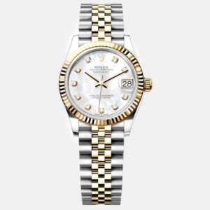 Rolex Mother of Pearl 18K Yellow Gold Stainless Steel Datejust Automatic Women's Wristwatch 31 mm