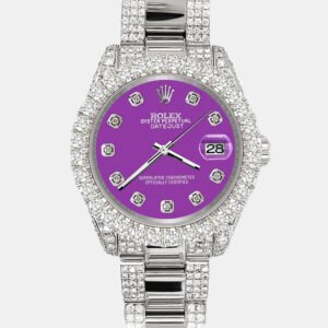 Rolex Custom Sangria 7.2ct Diamonds Stainless Steel Datejust 178240 Automatic Women's Wristwatch 31mm