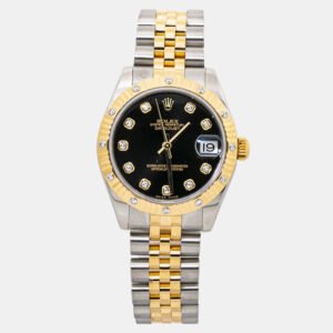 Rolex Datejust 178313  Black Dial 18K Yellow Gold Stainless Steel Automatic Women's Wristwatch 31 mm