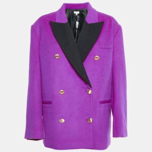 Ronny Kobo Pink Wool Double Breasted Keira Jacket M