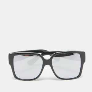 Saint Laurent Black/Silver SLM9 001 Mirror Square Sunglasses