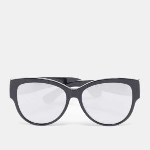 Saint Laurent Black/Grey Mirrored SLM3 Cat-Eye Sunglasses