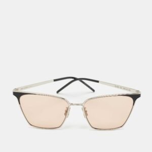 Saint Laurent Silver/Peach SL429 New Wave Square Sunglasses