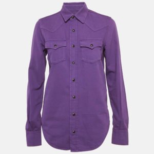 Saint Laurent Purple Button Front Shirt S