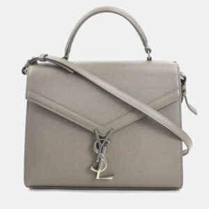 Saint Laurent Grey Leather Shoulder Bag
