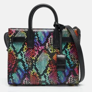 Saint Laurent Multicolor Python Nano Classic Sac De Jour Tote