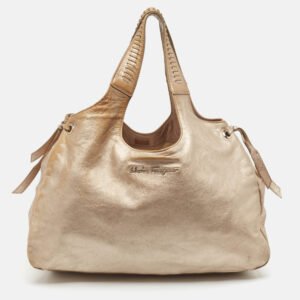 Salvatore Ferragamo Metallic Leather Tote