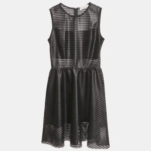 Sandro Black Lace Flared Sleeveless Mini Dress S
