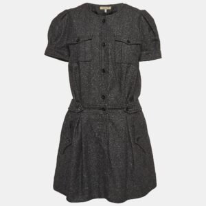 See by Chloe Black Tweed Sheath Mini Dress L