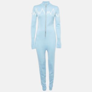 Snowroller Blue Wool Blend Emilie Ski Suit S