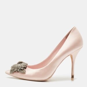 Sophia Webster Light Pink Satin Lilico Pumps Size 39.5