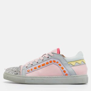 Sophia Webster Multicolor Glitter and Leather Riko Sneakers Size 38.5