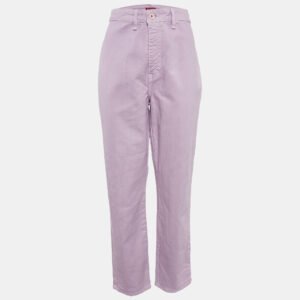 Staud Purple Lilac Denim Straight Leg Jeans L Waist 31"