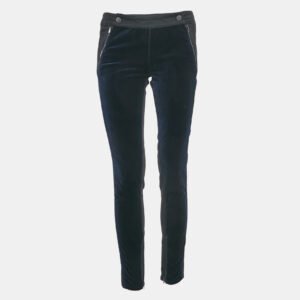 Stella McCartney Black/Blue Denim and Velvet Jeans M Waist 28"
