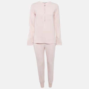 Stella McCartney Light Pink Crepe Top and Pants Set XXS