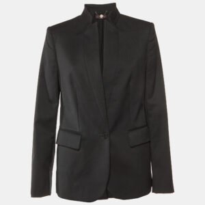 Stella McCartney Black Wool Button Front Blazer M