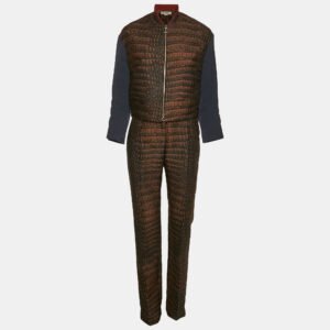 Stella McCartney Brown Jacquard Jacket and Trousers Set XS/M