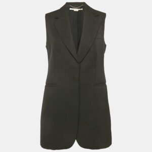 Stella McCartney Black Wool Tailored Mini Dress M