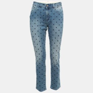 Stella McCartney Blue Star Embroidered Denim Skinny Jeans M Waist 27"
