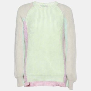Stella McCartney Multicolor Colorblock Rib Knit Sweater S