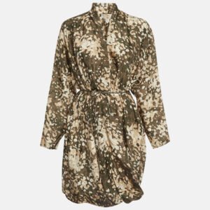 luxury-women-stella-mccartney-used-clothes-p986773-002 Stella McCartney Green Camouflage Print Silk Mini Dress S