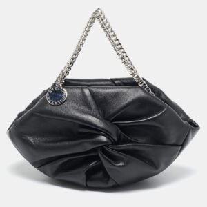 luxury-women-stella-mccartney-used-handbags-p1106749-011 Stella McCartney Black Faux Leather Falabella Double Chain Shoulder Bag