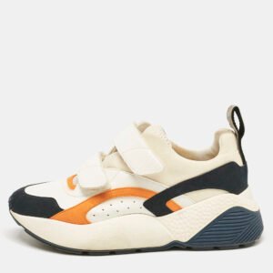 Stella McCartney Multicolor Faux Leather and Faux Suede Eclypse Lace Up Sneakers Size 39