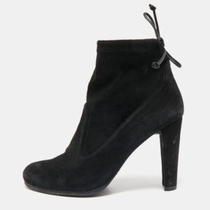 Stuart Weitzman Black Suede Ankle Boots Size 38.5