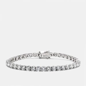 7.93 cts Round Brilliant Cut Lab Grown Diamonds 18k White Gold Tennis Bracelet