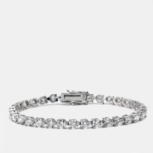 8.02 cts Round Brilliant Cut Lab Grown Diamonds 18k White Gold Tennis Bracelet