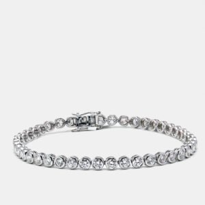 5.96 cts Round Brilliant Cut Lab Grown Diamonds 18k White Gold Tennis Bracelet