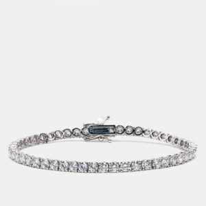 5.40 cts Round Brilliant Cut Lab Grown Diamonds 18k White Gold Tennis Bracelet