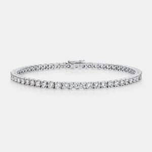 5.50 cts Round Brilliant Cut Lab Grown Diamonds 18k White Gold Tennis Bracelet
