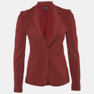 Theory Burgundy Wool Regular Fit Blazer XS