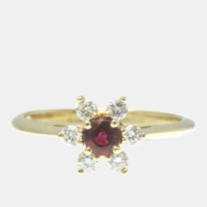 Tiffany 18K Yellow Gold and Diamond Buttercup Ring EU 52