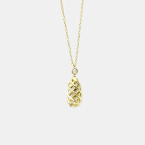 Tiffany & Co. 18K Yellow Gold and Diamond Paloma Picasso Venezia Luce Pendant Necklace