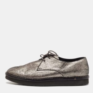 Tod's Metallic Bronze Leather Platform Lace Up Oxfords Size 38.5