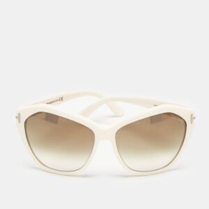 Tom Ford Ivory White/Brown Gradient TF317 Angelina Butterfly Sunglasses