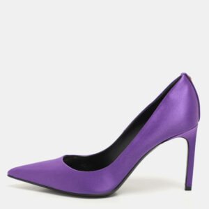Tom Ford Purple Satin Pointed Toe Pumps Size 37