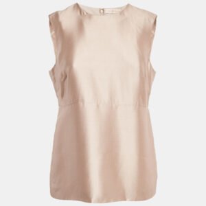Tory Burch Pink Silk Round Neck Sleeveless Top M