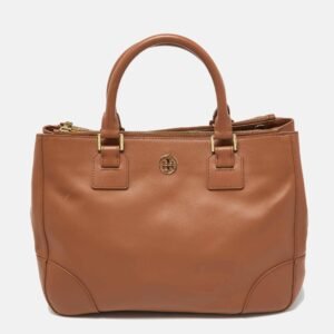Tory Burch Brown Saffiano Leather Robinson Tote