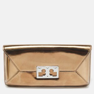 Tory Burch Metallic Leather Gigi Clutch