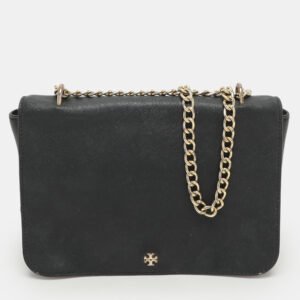 Tory Burch Black Leather Chain Shoulder Bag