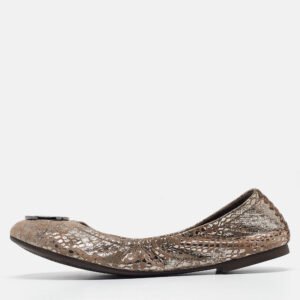 Miu Miu Peach Croc Embossed Leather Twisted Lock Wallet