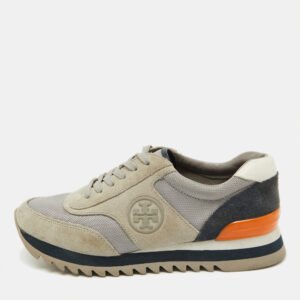 Tory Burch Multicolor Suede And Mesh Sawtooth Sneakers Size 37
