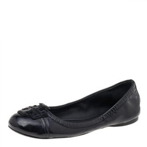 Tory Burch Black Patent Leather Flats Size 35