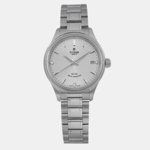 Tudor Black Diamond Stainless Steel Style Automatic Women's Wristwatch 34 mm