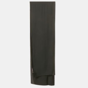 Valentino Black Logo Silk Crepe Stole